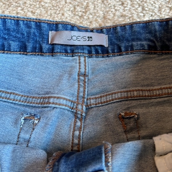 Joe’s Jeans Lara Mid Rise Raw Hem straight ankle jean denim blue pants size 31 - Picture 5 of 9